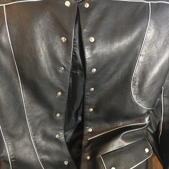 asymmetrical  black lambskin jacket XS - Picture 9 of 11